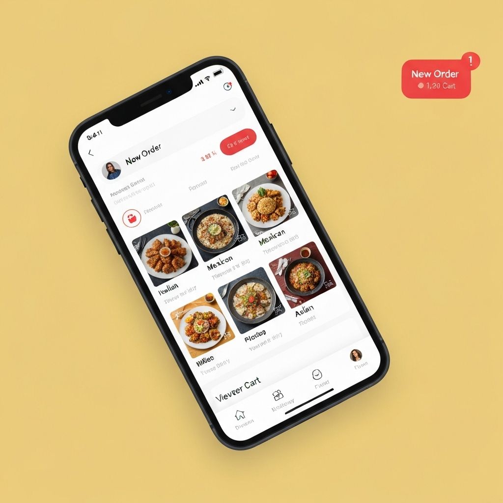 Mobile app mockup